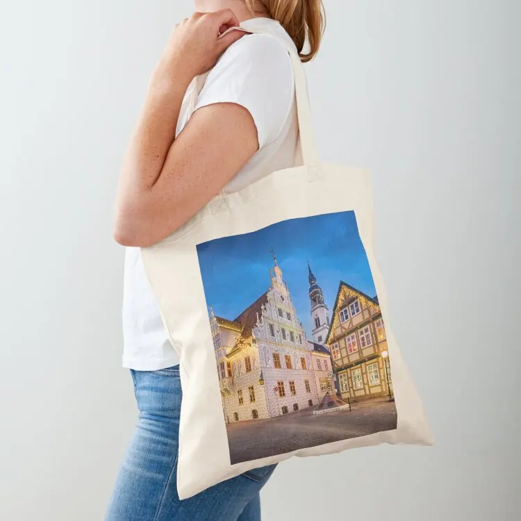 

Historic buildings in Celle, Germany Tote Bag tote bag bags woman 2025 Woman shopper bag supermarket folding