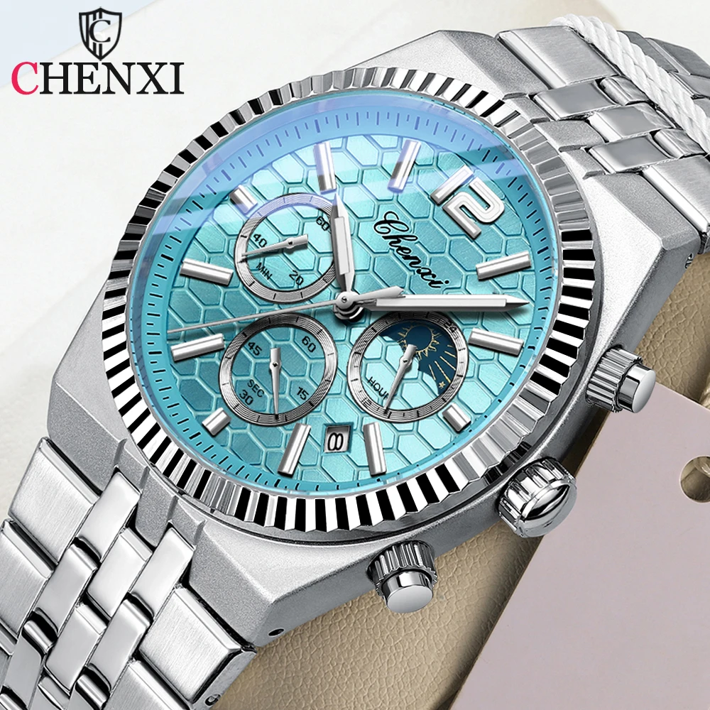 جديد CHENXI ساعات رجالية موضة ساعات يد كوارتز رجالية عسكرية مقاوم للماء ساعة رياضية ذكر تاريخ ساعة Relogio Masculino