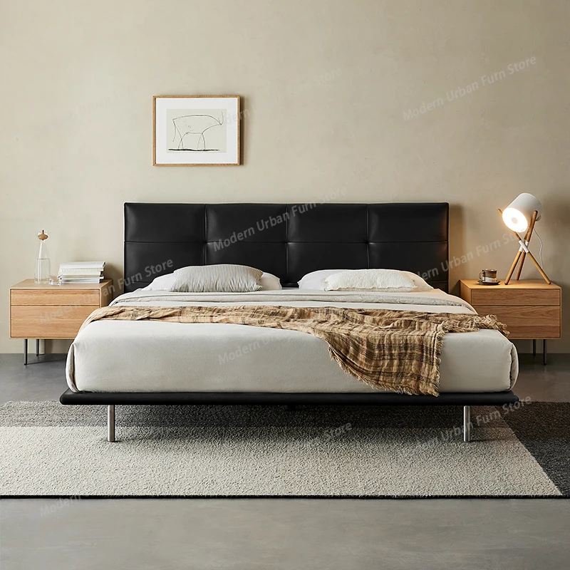 Elegant Headboard Double Bed Frame Simple Wood Bedroom Bed Frame Full Size Under Storage Cama De Matrimonio Home Furniture
