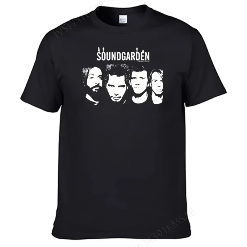 Homens e Mulheres SoundGardens Algodão T-Shirt, Camisa Unisex, Top Hip Hop, Streetwear, Roupas de Alta Qualidade, S-4XL