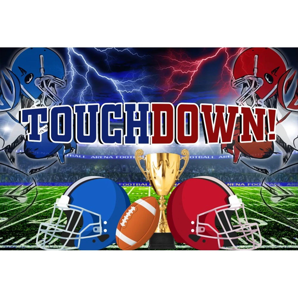 خلفية الصبي الرجبي لمس ، كرة القدم الأمريكية ديكور الحفلات الرياضية ، خلفيات التصوير الفوتوغرافي ، صور فوتوغرافية الدعائم