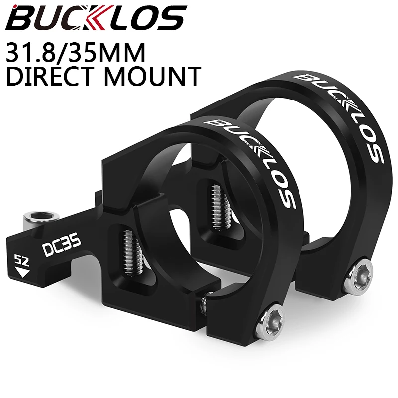 BUCKLOS  Bicycle Direct Mount Stem Aluminum Alloy Downhill Bike Stem 31.8mm 35mm AM DH Stem Double Shoulder Fork Handlebar Power