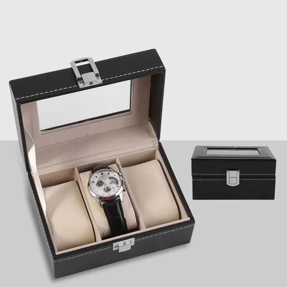 Display Organizer PU Leather Watch Box Wood Classic Watch Case Multiple Slots High Grade Jewelry Storage Box Watch Organizer