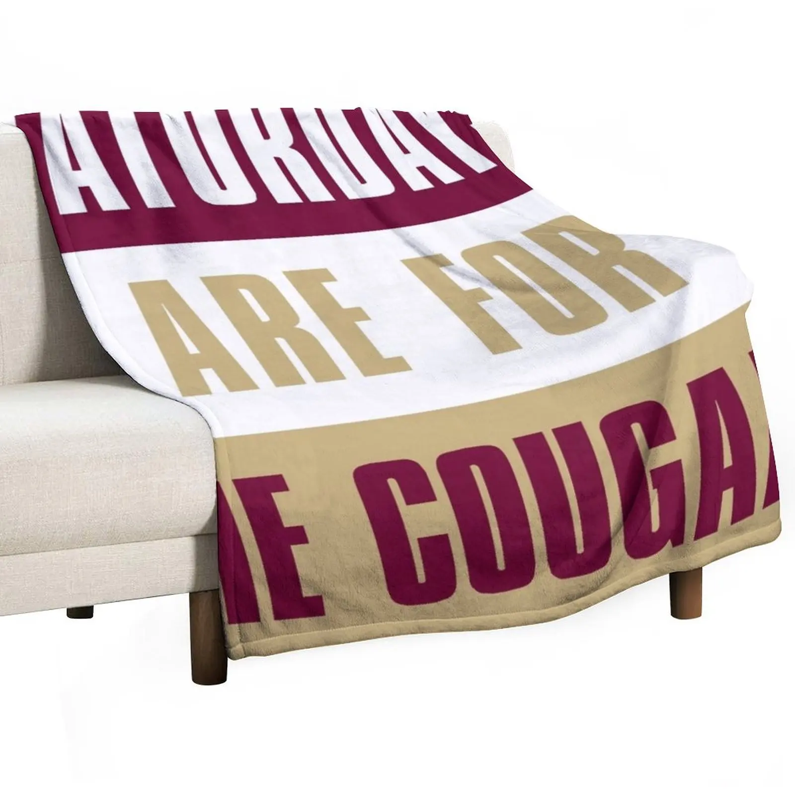 

Saturdays are for The Cougars, College of Charleston Throw Blanket Large funny gift Blankets