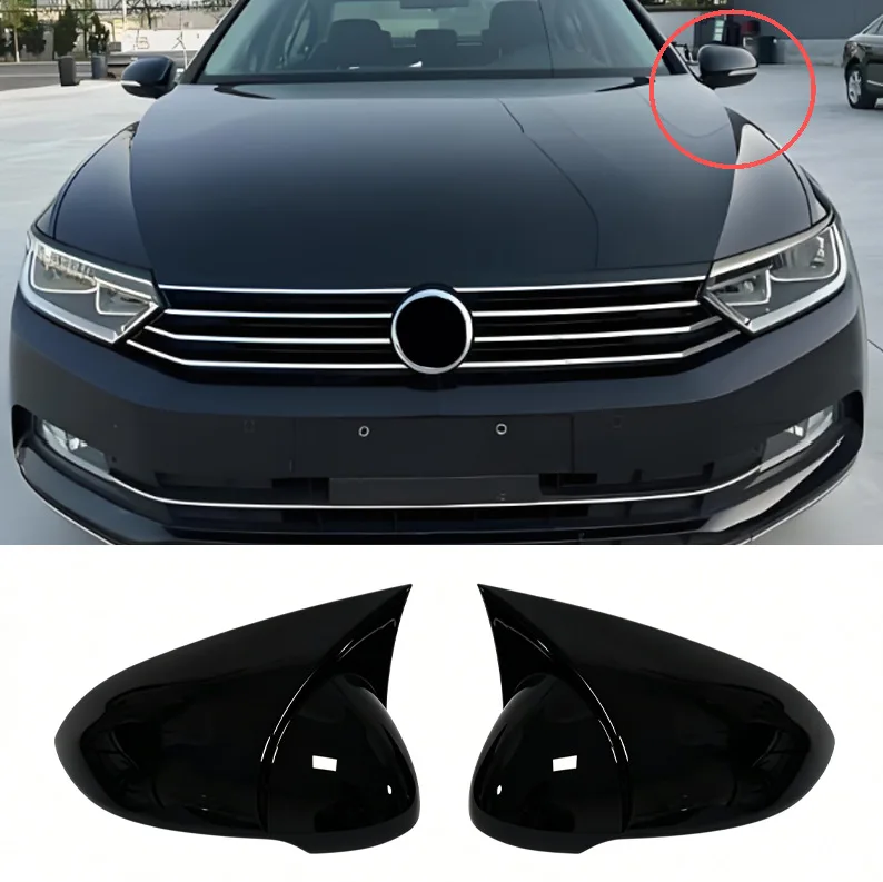 

Modified Bull Horn Rearview Mirror Covers, Fit VW Magotan B8 2017-2019 New Magotan Side Mirror Housings