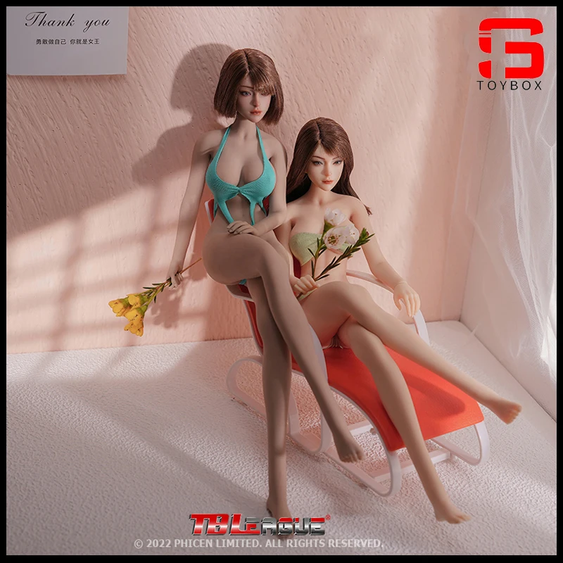 

TBLeague PLLB2022-S50 S51 1/6 Female Tall Anime Seamless Body 12'' Pale Suntan Skin Long Leg Large Bust Action Figure Body Doll