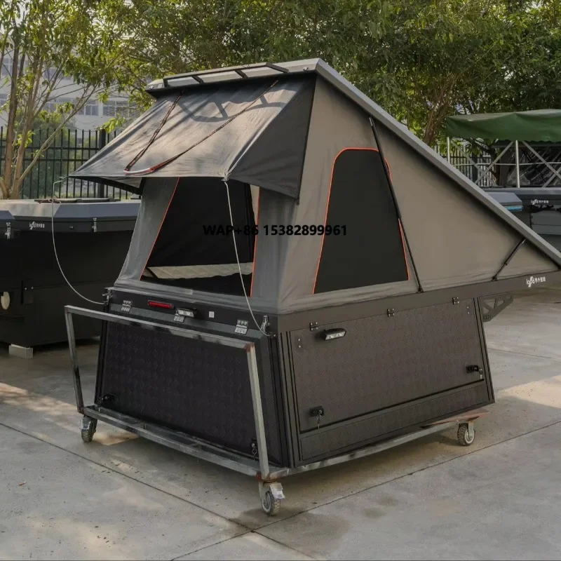 Aluminium Camper Shell Roof Top Tent 4x4 Off Road Slide in Pickup Camper Pop up Tent