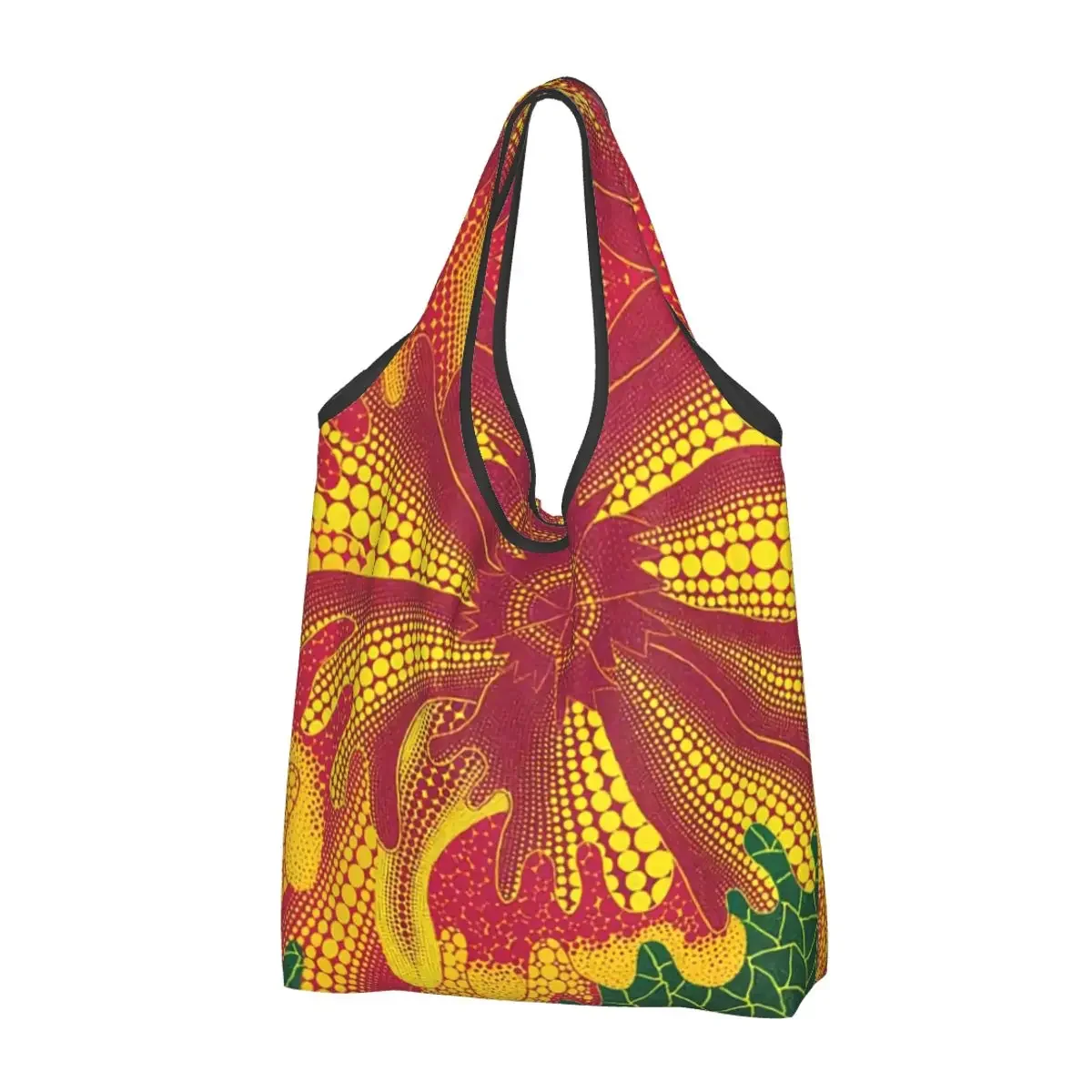 

Yayoi Kusama Grocery Tote Shopping Bag Women Cute Aesthetic Shoulder Shopper Bags Big Capacity Handbag
