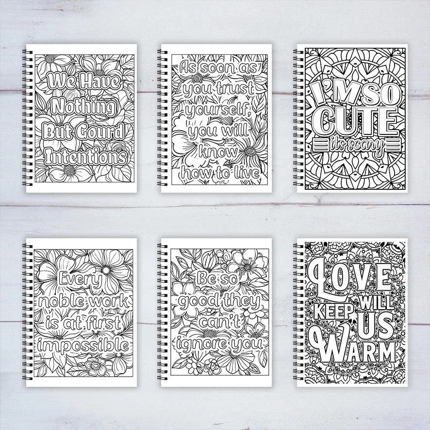 Encouraging Proverbs Adult Coloring Book - 8.3x 11.2 Inch 22 Page Coloring Book - Helps Reduce Stress and Ease Emotions