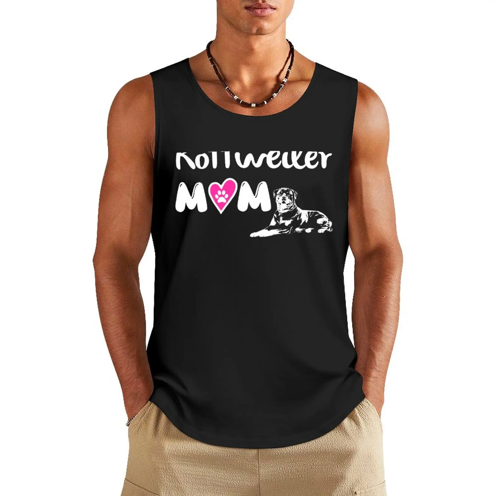 

Rottweiler mom Tank Top Sleeveless T-shirt Men's clothing brands