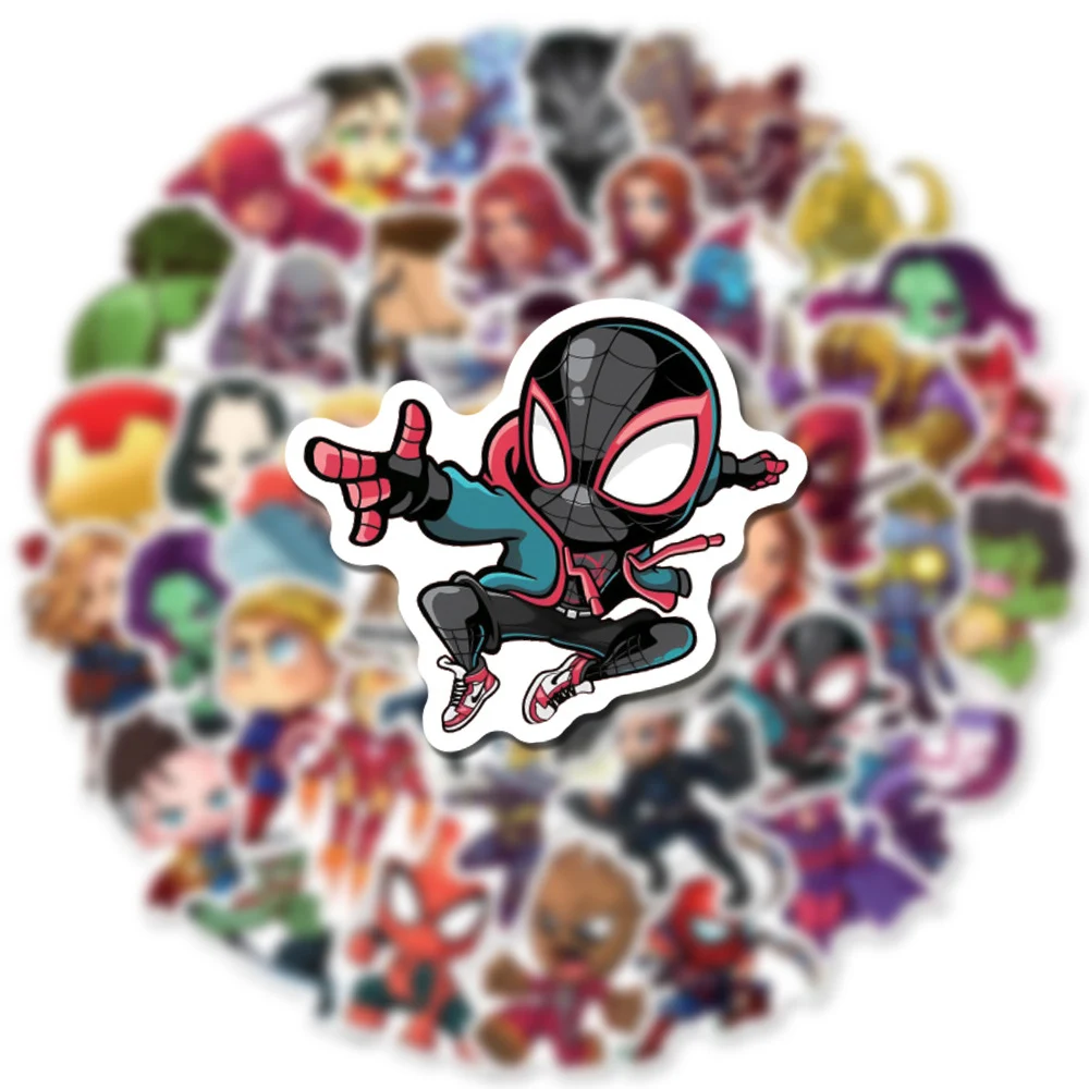 10/30/50/100 stücke Disney Marvel The Avengers Anime Aufkleber Kawaii Decals Laptop Notebook Tagebuch Telefon wasserdicht Aufkleber Kinder Spielzeug