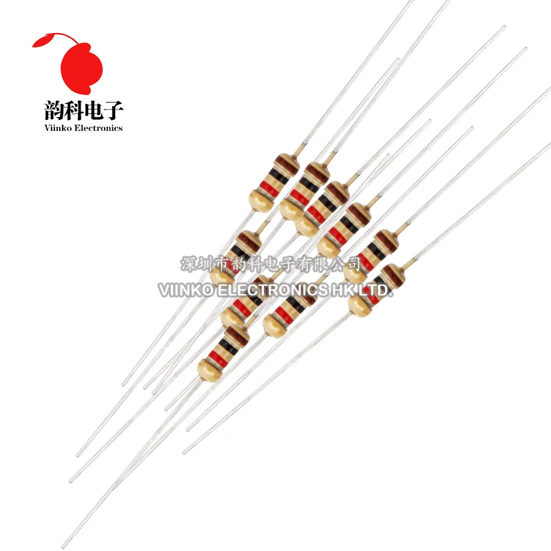 1000pcs 1/4W Carbon Film Resistor 5% 1R ~ 10M 0R 10R 100R 220R 330R 1K 2.2K 3.3K 4.7K 10K 22K 47K 100K 1M 0 10 100 220 330 ohm