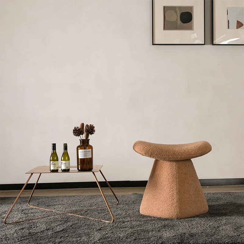 

Nordic Apartment Hotel Creative Shoe Change Shoe Stool Modern Xiaohongshu Internet celebrity pedal bedroom Lamb wool