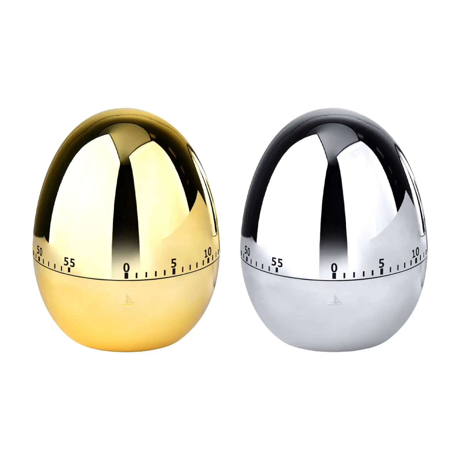 Egg-shaped Manual Loud Count Reminder Kitchen Timer, Analog Wind-up Timer,