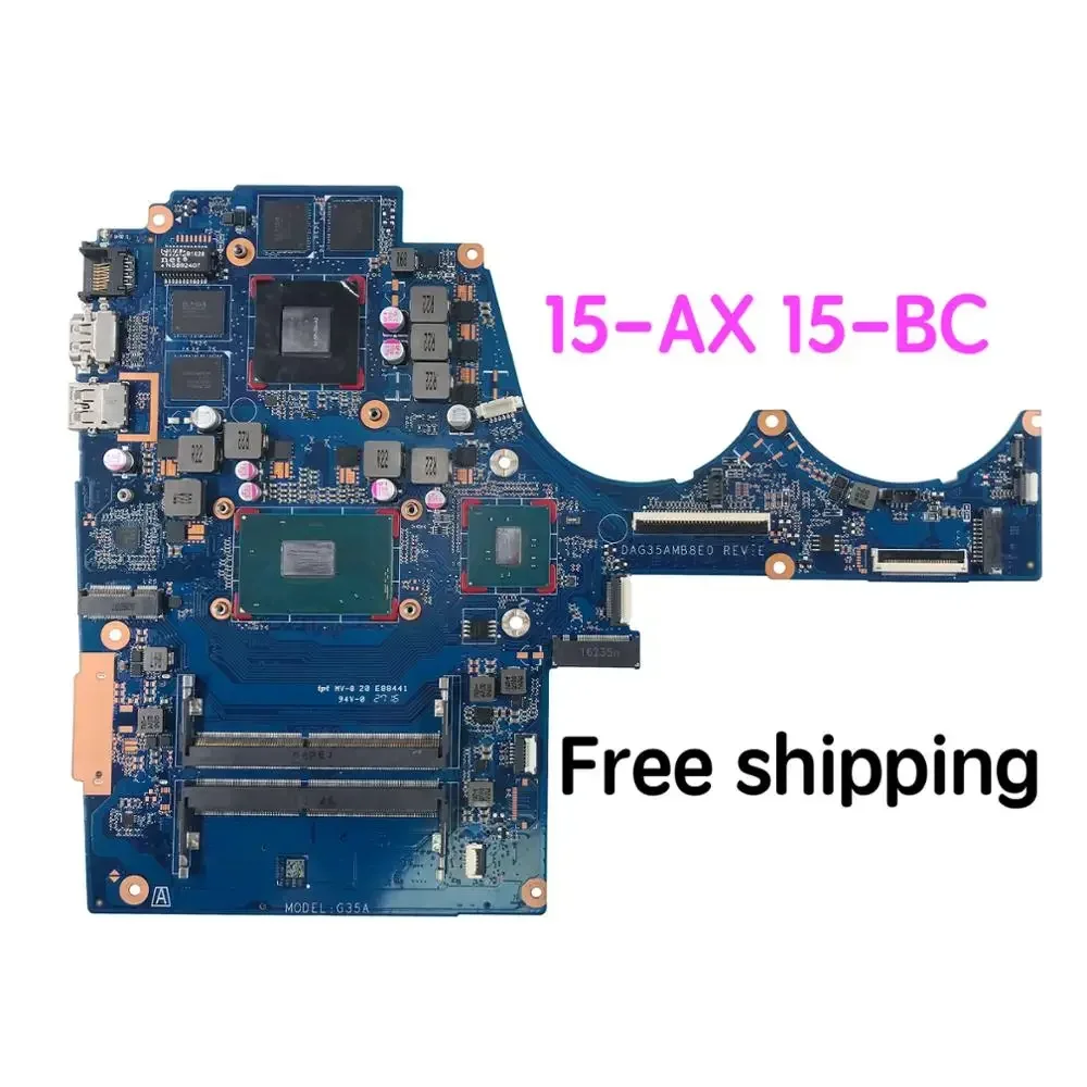 Suitable For HP TPN-Q173 15-AX 15-BC Laptop Motherboard DAG35AMB8E0 REV:E 856678-001 856676-001 Mainboard 100% tested fully work