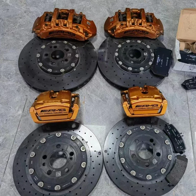 Amg brake system for mercedes benz Carbon ceramic brake Six piston brake calipers C63S E63S S63 S65 GLE63 G63 W205 W213