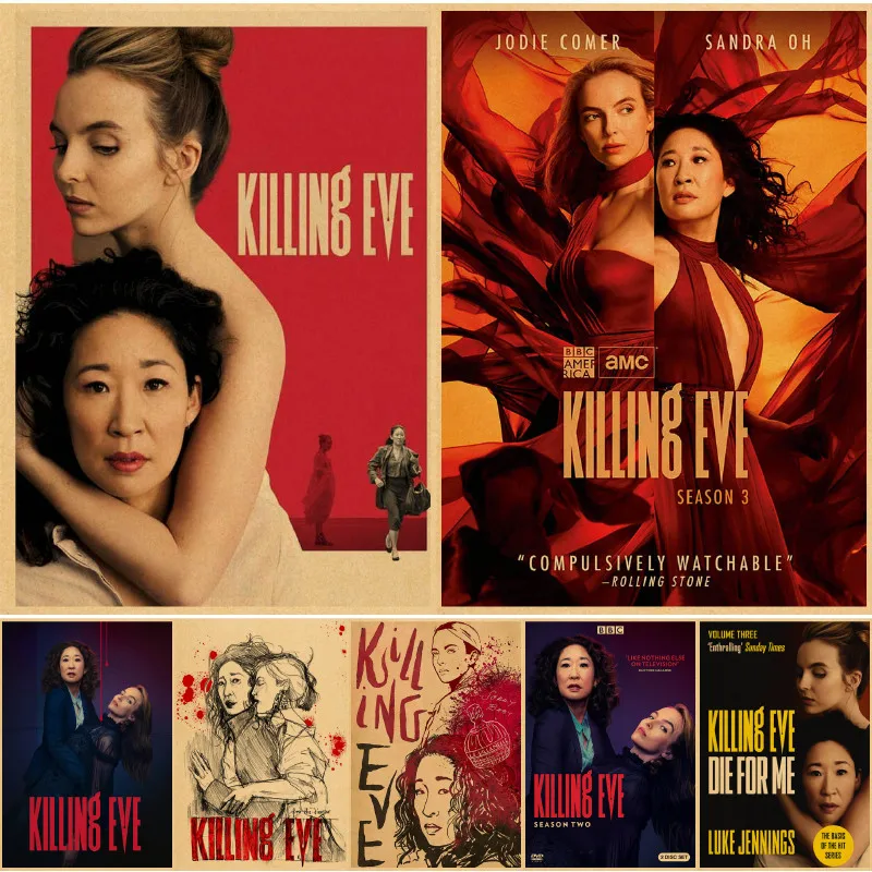 Movie Killing Eve Season Movie Poster Retro Kraft Paper Posters Wall Stickers Art Painting For Coffee House Bar