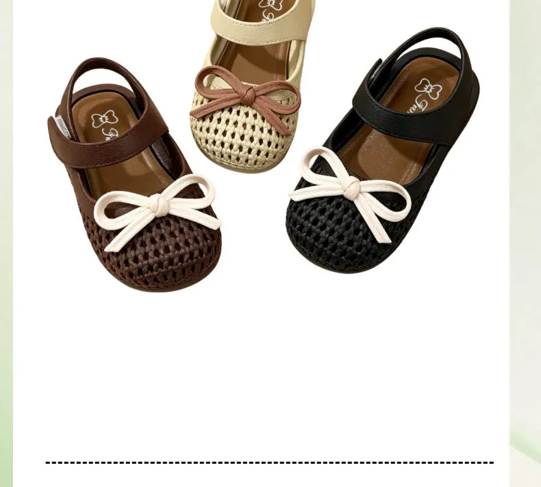 Prinzessinnen-Mädchen-Sandalen 2026 Neue Sommer Anti-Rutsch Weiche Sohle Niedliche Schleife Atmungsaktive Kinderschuhe Baby Kleinkind Strand-Sandalen – Detail 8