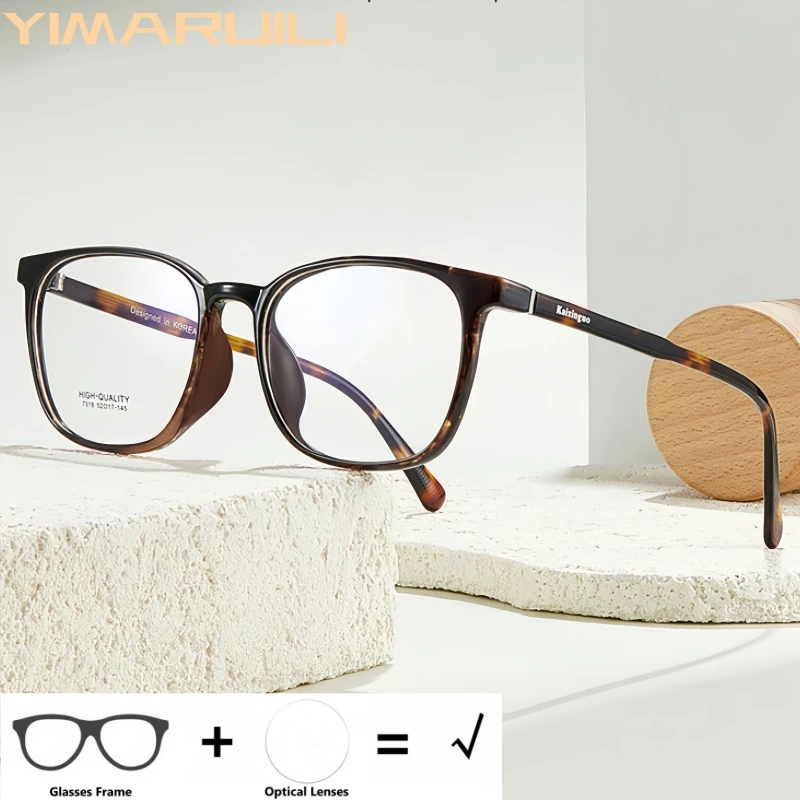 

YIMARUILI Retro Fashion Men and Women Optical Prescription Glasses Anti-rieflection Anti-scratch Blue Light Blocking Eyeglasses