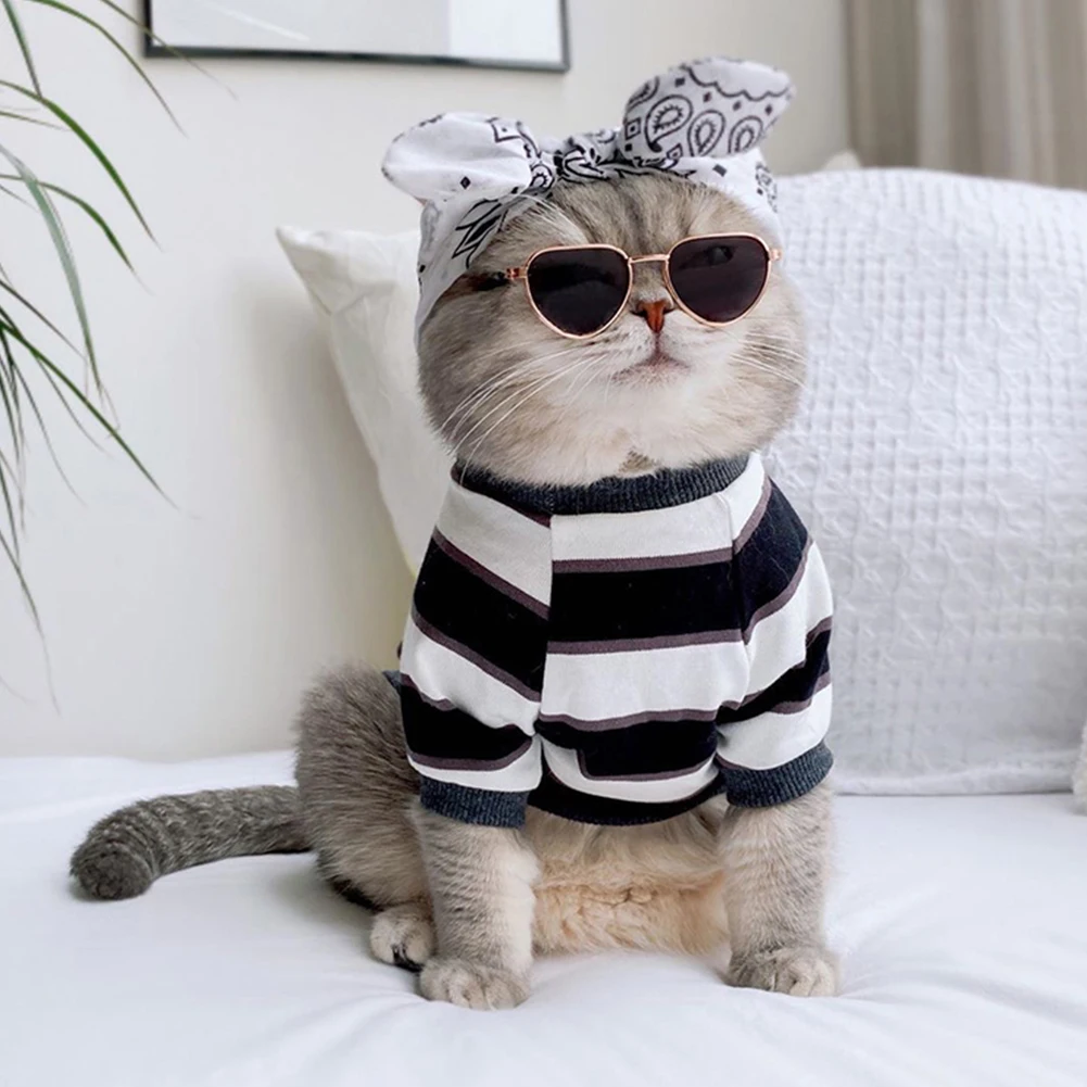 Dog Sunglasses Cat Pet Products Lovely Vintage Round Reflection Eye Wear Glasses For Small Dog Cat Pet Photos Props Accessories #3