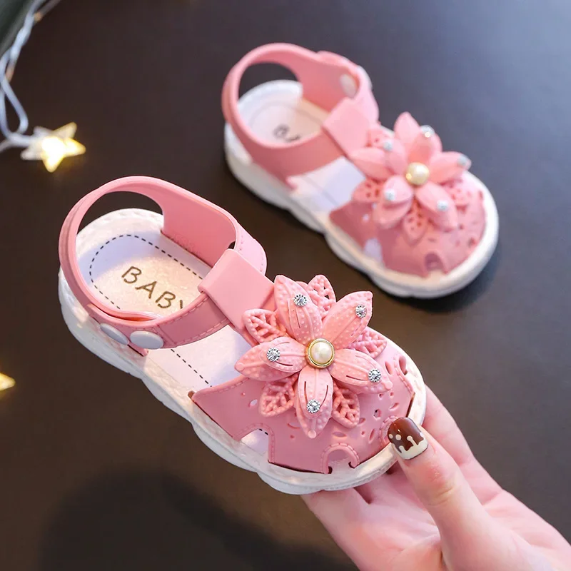 босоножки Children\'s Summer Sandals Baby Shoes Soft Sole Infant Walking Shoes Girl Princess Little Girl Sandal Kids Shoes صنادل