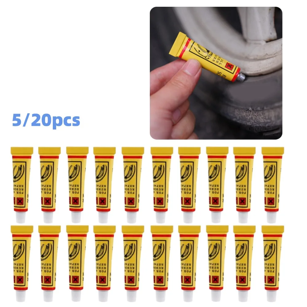 5/20 قطعة سيارة دراجة نارية إطار دراجة إصلاح الغراء الأنبوب الداخلي ثقب إصلاح الغراء وكيل الطوارئ المحمولة الإطارات مبركن الغراء