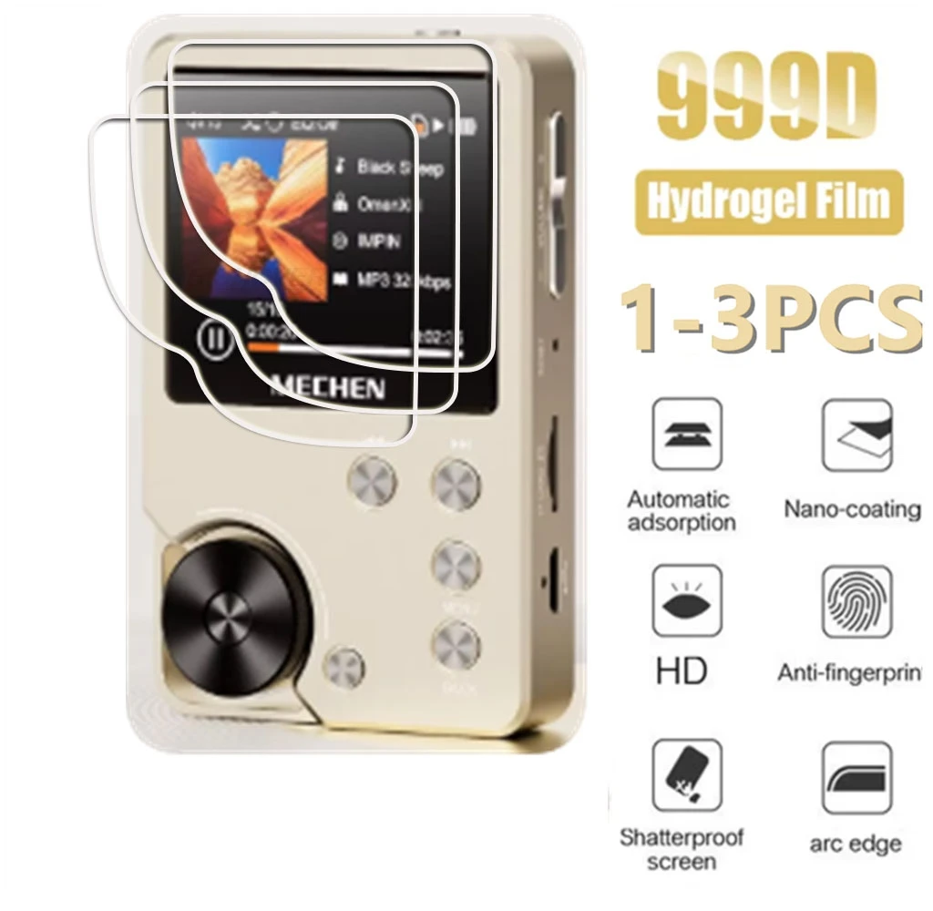 64GB MP3 플레이어가 장착된 MECHEN-M30 HiFi용 1-3개 유압 HD 소프트 하이드로겔 필름 전체 보호 스크린 보호 커버