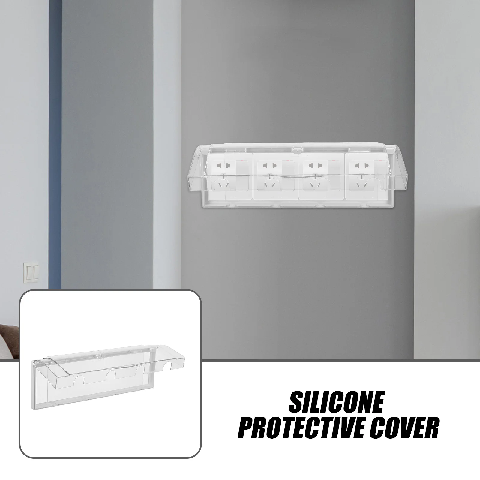 4-عصابة صندوق مخرج مقاوم للماء لاصق 86 نوع غطاء المقبس للحمام المطبخ في الهواء الطلق المكونات الكهربائية حامي #1