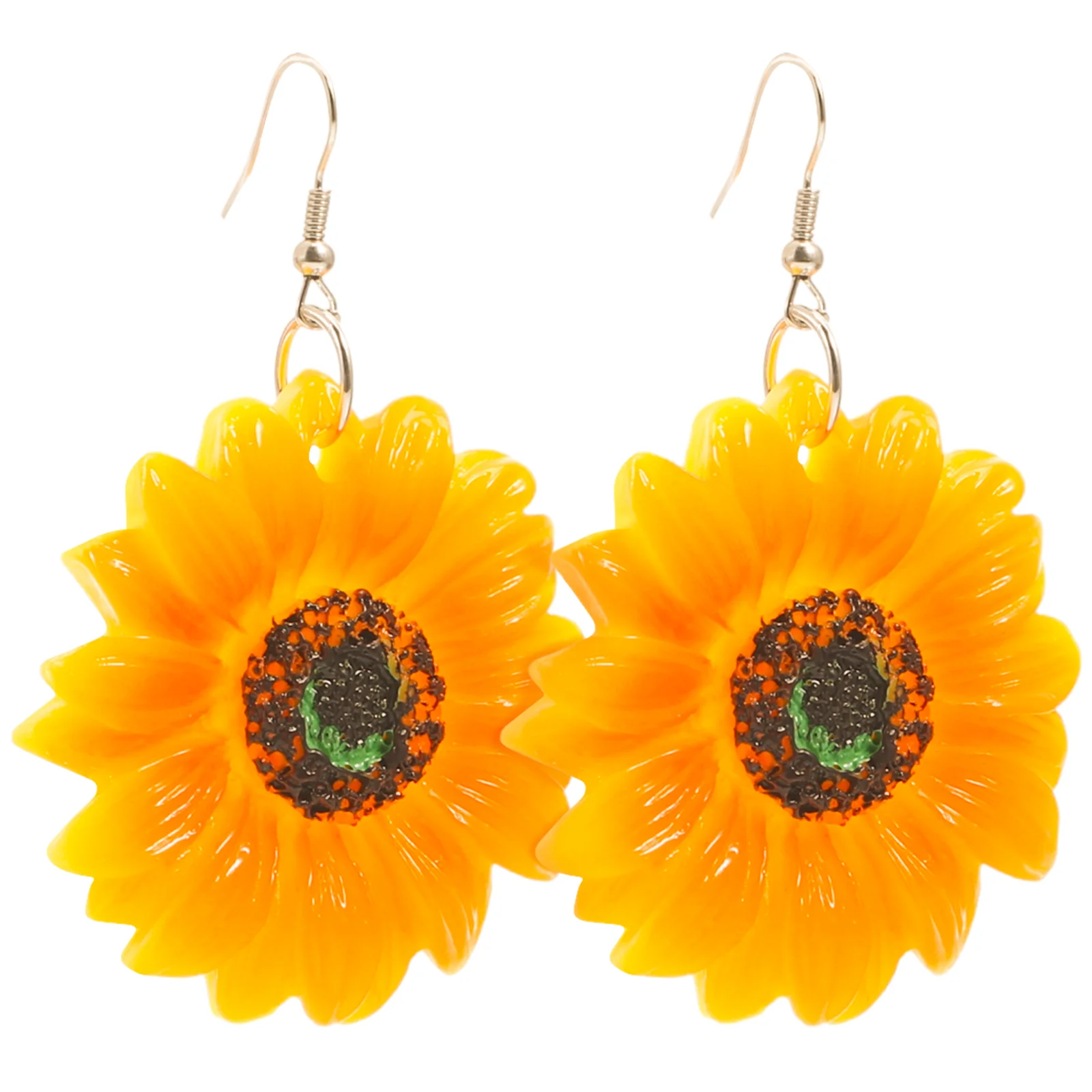 Sunflower Earrings Jewelry Decor Locket Boho Decorations Hook Pendant Centerpieces