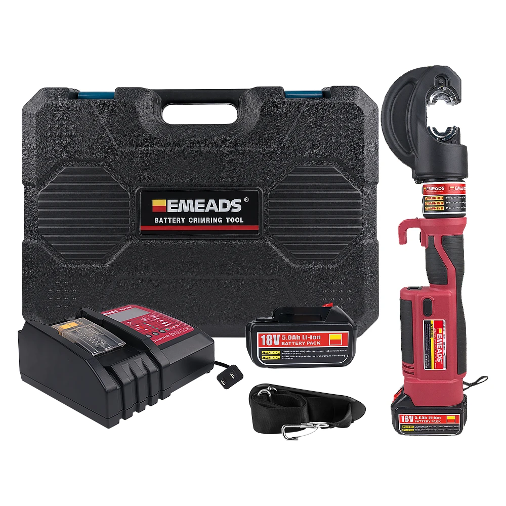 

GES-400B Emeads Battery Hydraulic Cable Crimper Connector Copper Cordless Electric Crimping Tool Plastic Box