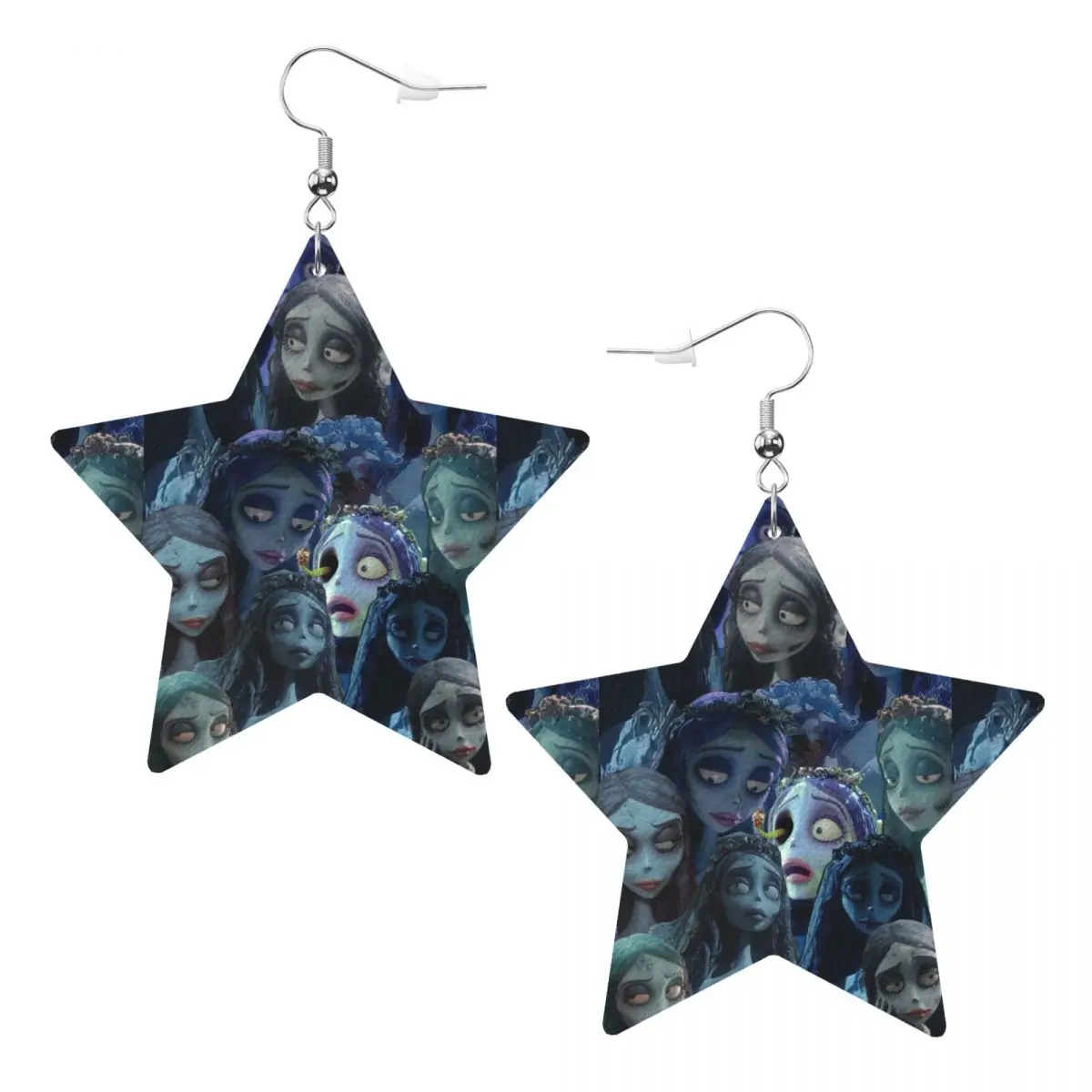 Boucles d'oreilles pendantes personnalisées C-Corpse mariée en cuir boucles d'oreilles en forme de larme juge histoire d'amour en cuir PVC pour cadeaux bijoux délicats