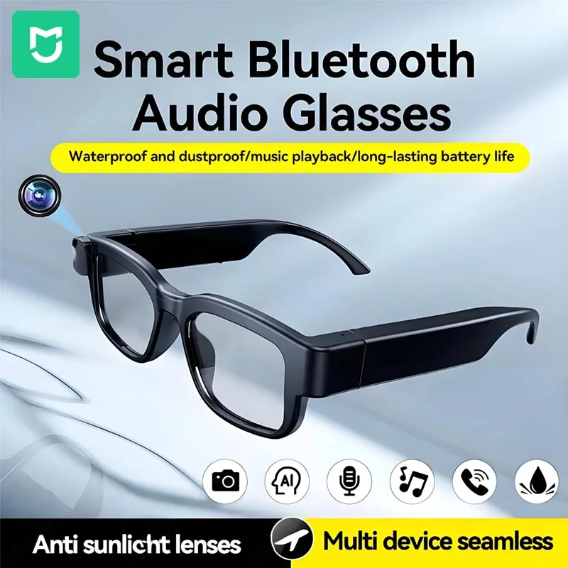 

MIJIA AI Translation Smart Glasses 200W Pixel HD Photo Video Noise Reduction AI Recognition Anti-Blue Light Smart Glasses 2025