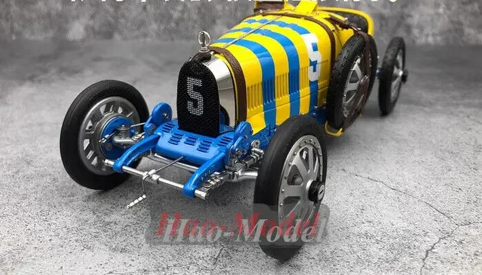 CMC 1/18 For Bugatti T35 #5 1924 Car Model Alloy Kids Toys Boys Birthday Gifts Simulation Hobby Display Collection Blue yellow