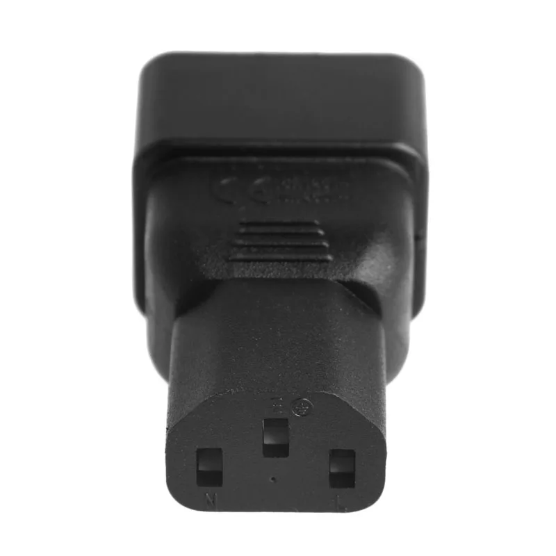 IEC 320 C13 to C20 อะแดปเตอร์ C13 to C20 ปลั๊กแปลงอะแดปเตอร์ IEC ปลั๊กอะแดปเตอร์แปลงสีดำ