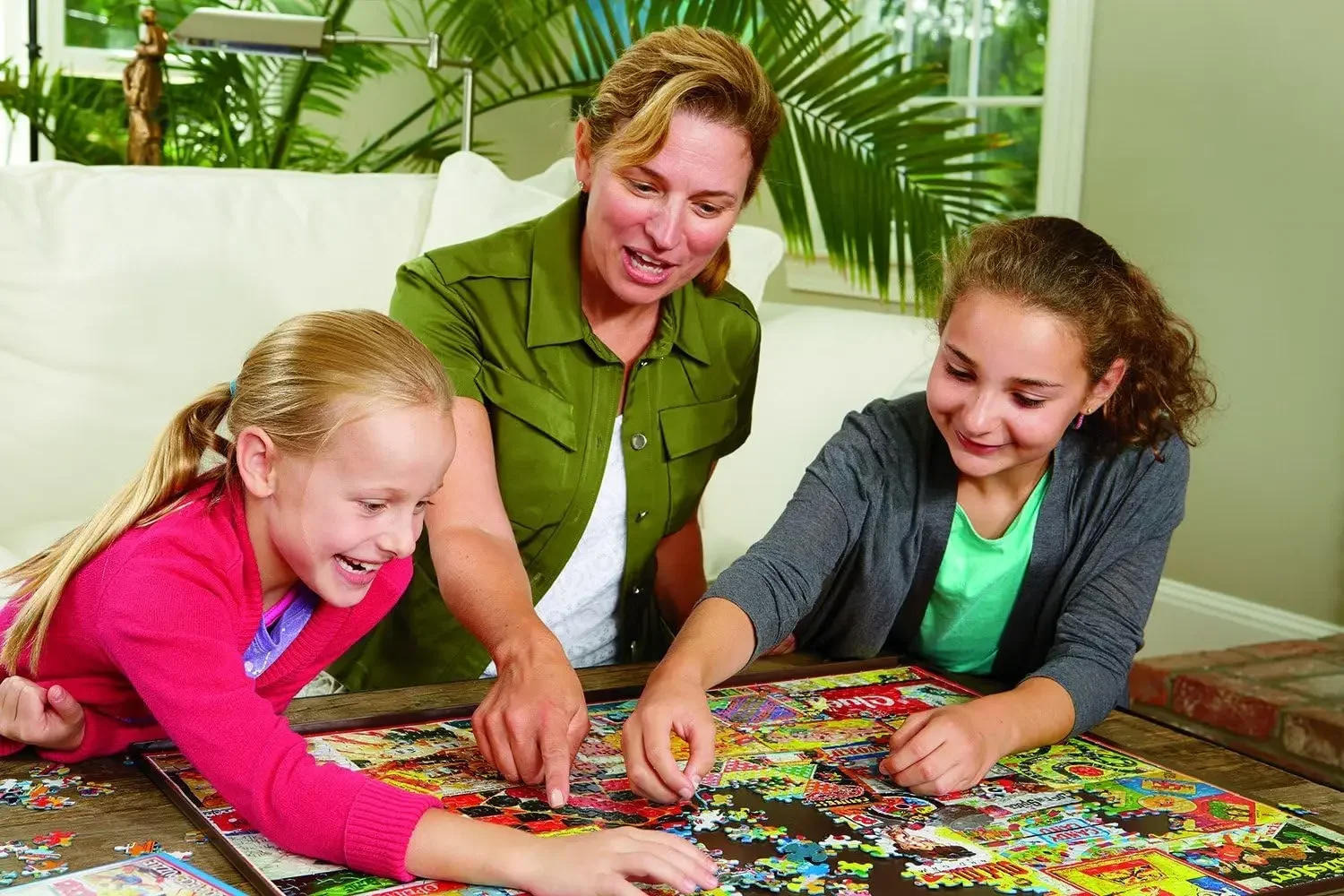 Painting Puppies 1000/500/300 Pieces Jigsaw Puzzles Challenging Family Activity Games for Gameroom Bedroom Livingroom Party Gift