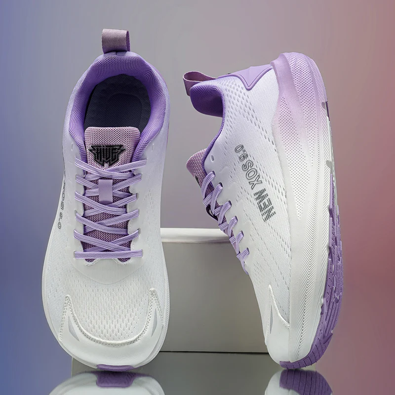 Hot Selling Spring Fashion Mens Womens Sports Shoes Breathable Marathon Running Shoes Shock-absorbing Rebound Walking Shoes