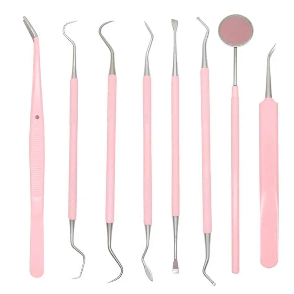 1 pz specchio dentale in acciaio inox dentista strumento preparato sonda dentale Scaler rimozione tartaro sbiancamento dei denti strumenti per la pulizia orale