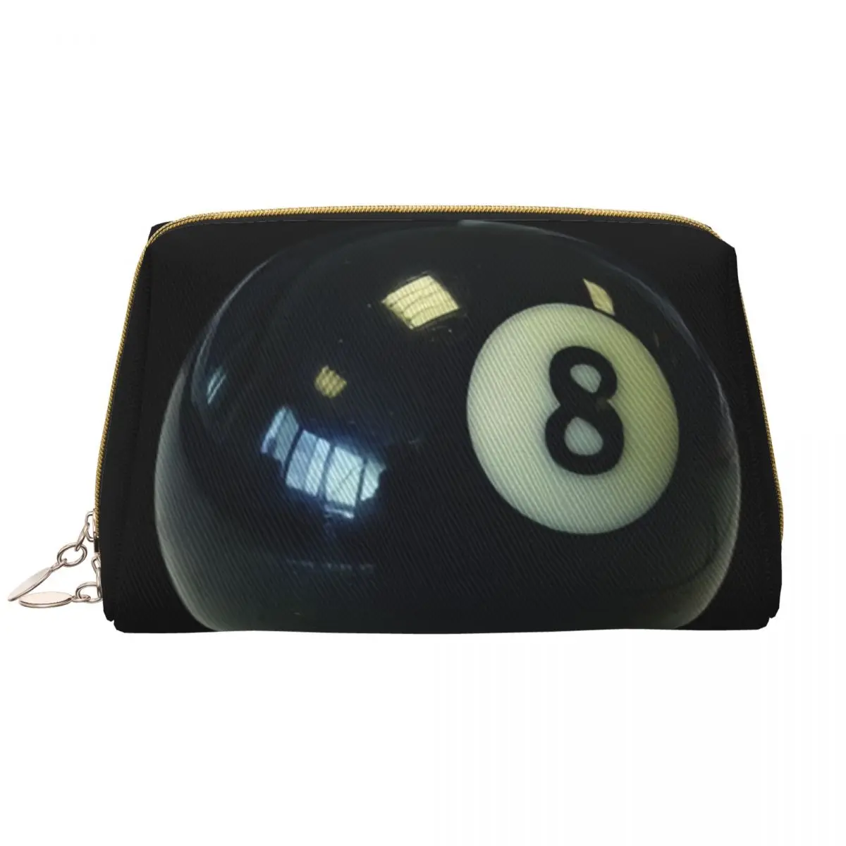 Custom 8 Ball Travel Cosmetic Bag Women Billiards Toiletry Makeup Organizer Ladies Beauty Storage Dopp Kit