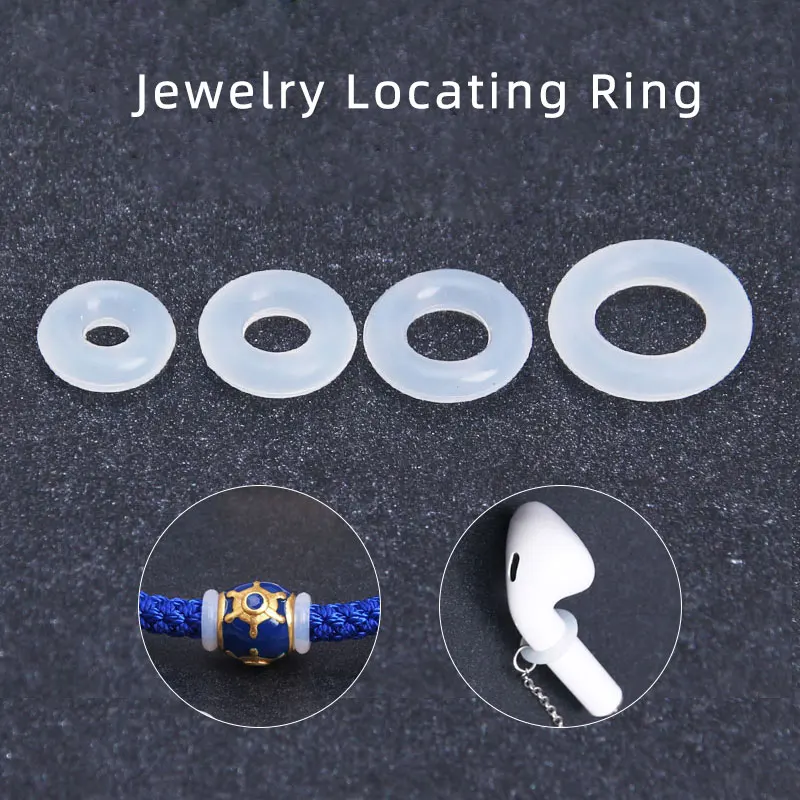 

50pcs/lot Transparent Silicone Rubber Clip Charms Safety Stopper Bead Fits Fits Necklaces, Earrings, Bracelets & Snake Chains