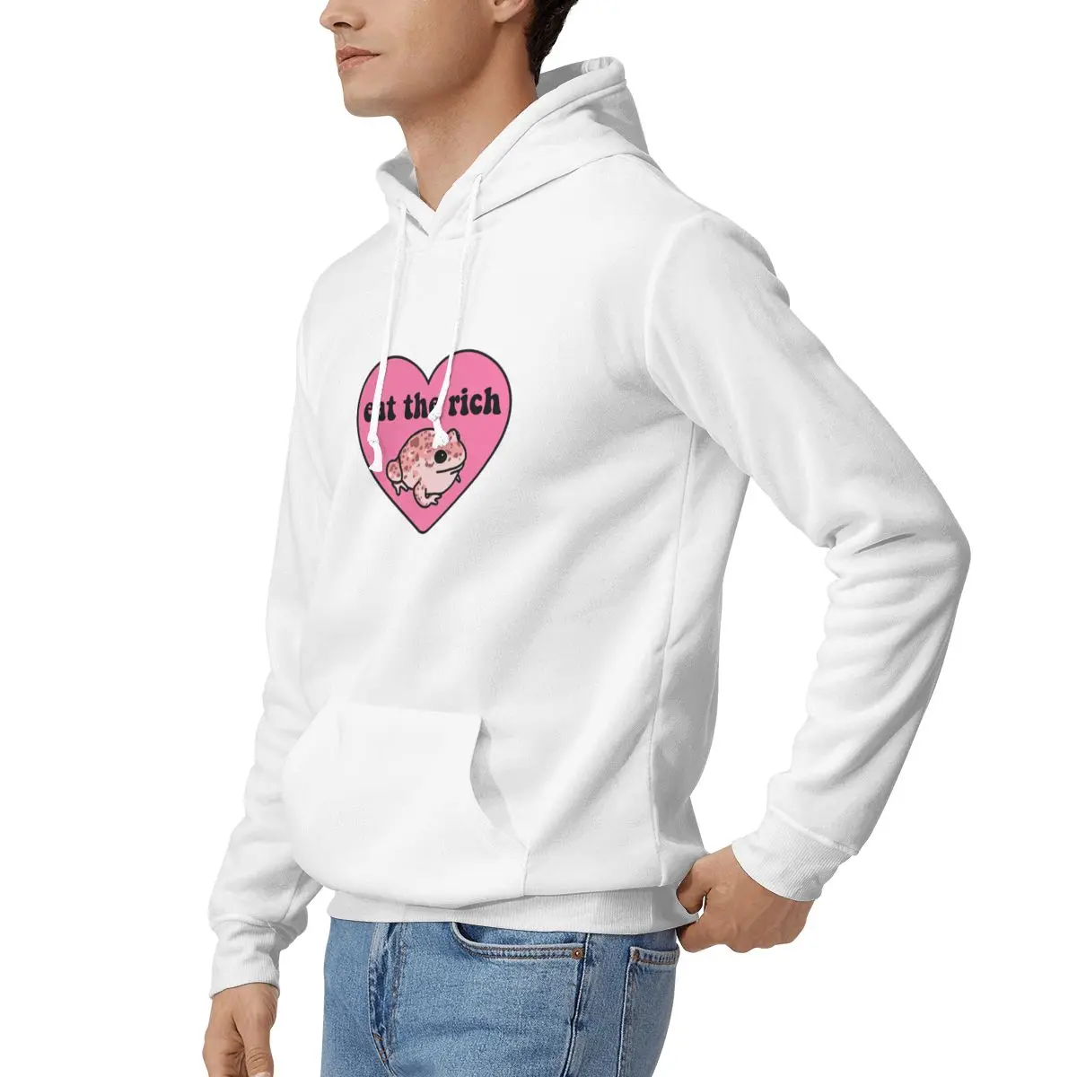 سترة بغطاء للرأس للرجال من Eat The Rich Frog كاجوال #5