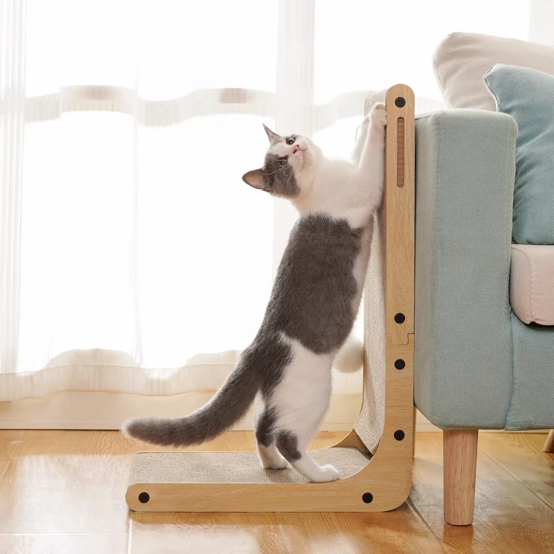 

L-type Vertical Cat Scratching Board Wear-resistant and Scratch-resistant Pet Scratch Kitten Scratcher Grinding Claw Cardboard