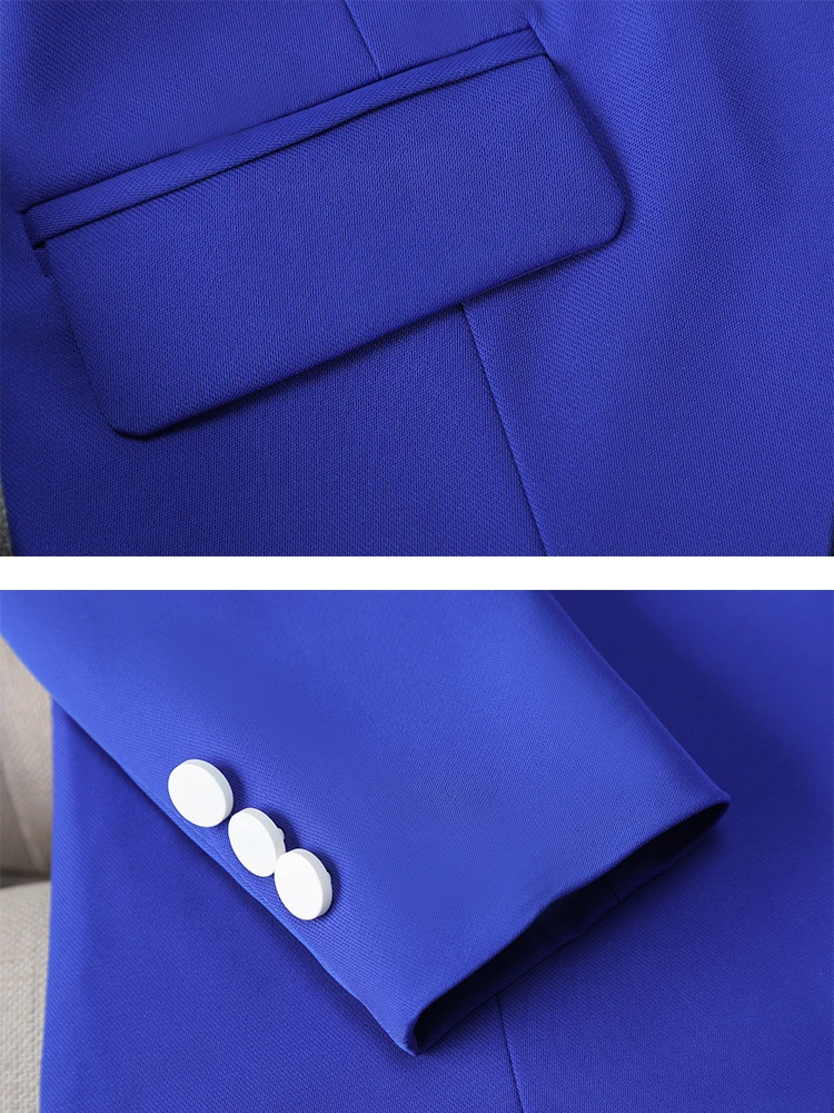 S-8XL-Conjunto de 2 piezas para mujer, traje de pantalón Formal de manga larga con Triple botonadura, ropa de trabajo de negocios, chaqueta y