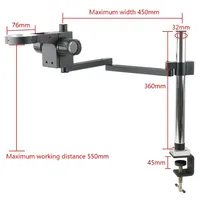 Universal Adjustable Direction Rotate Arm Microscope Bracket Table Clamp 50mm 76MM For Stereo Trinocular microscope Video Camera