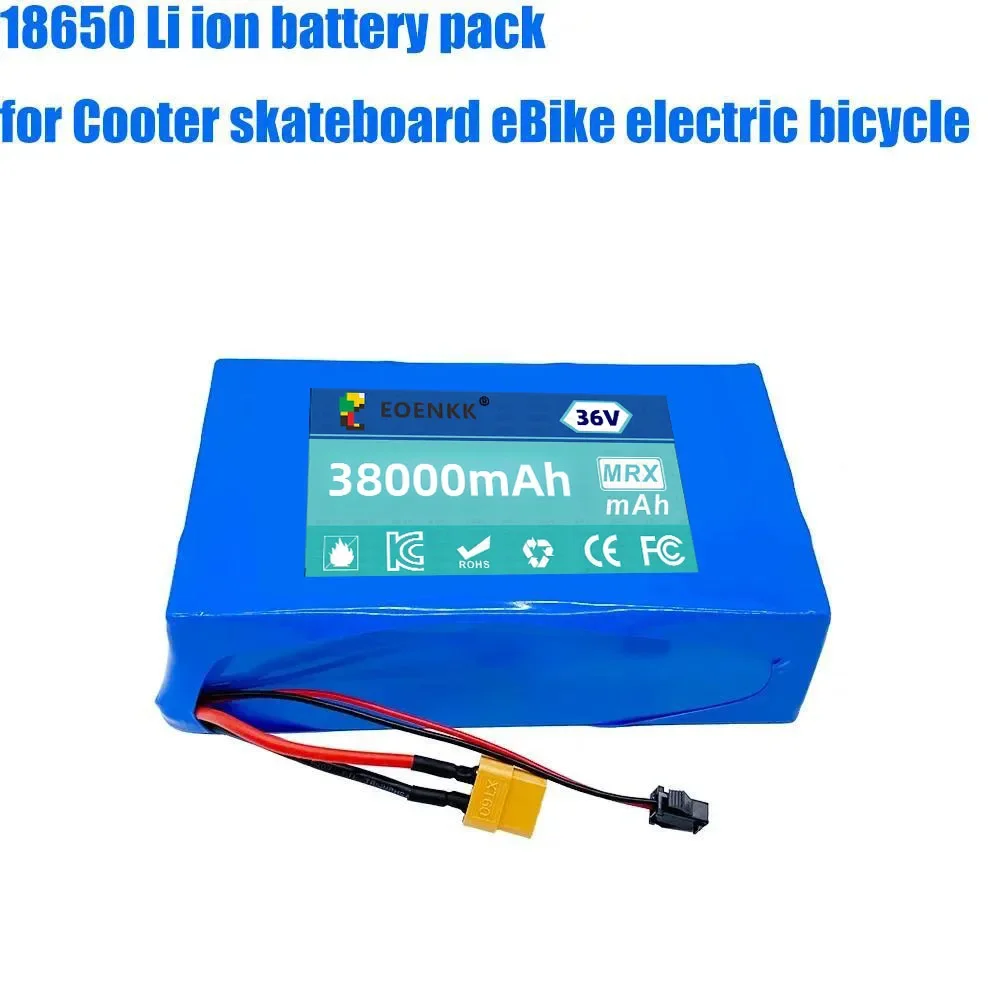 36V electric Battery 38Ah 10S2P 18650 Lithium Battery Pack 550W 38000mAh 42V City Coco Cooter Vehicle  Battery with BMS