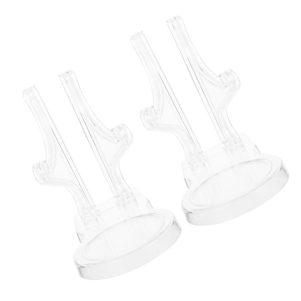 

2Pcs Cup Saucer Display Acrylic Easel Base Mug Tea Set Holder Beer Glass ganizer Storage Solution Table Decor