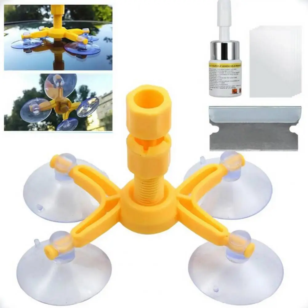 Windshield Repair Kit for Chips And Cracks Scratch Repair Tool with Advanced Resin Fills Cracks Up to 12 Inches Scratch Remover