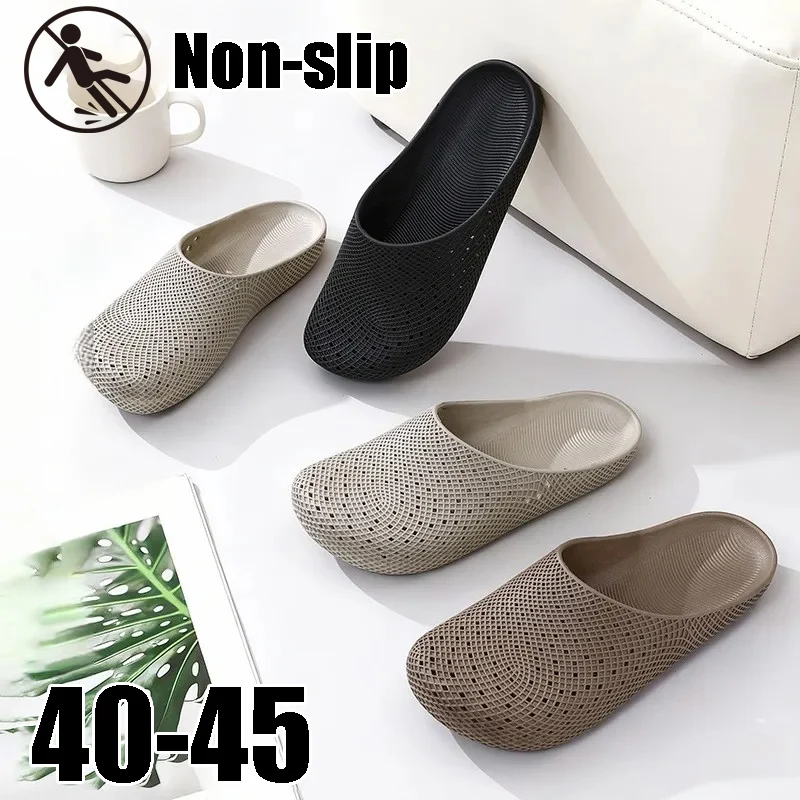 

Летние мужские кухонные уличные слипоны с открытым носком, дышащие сетчатые сабо, нескользящая обувь для поваров для ресторанов