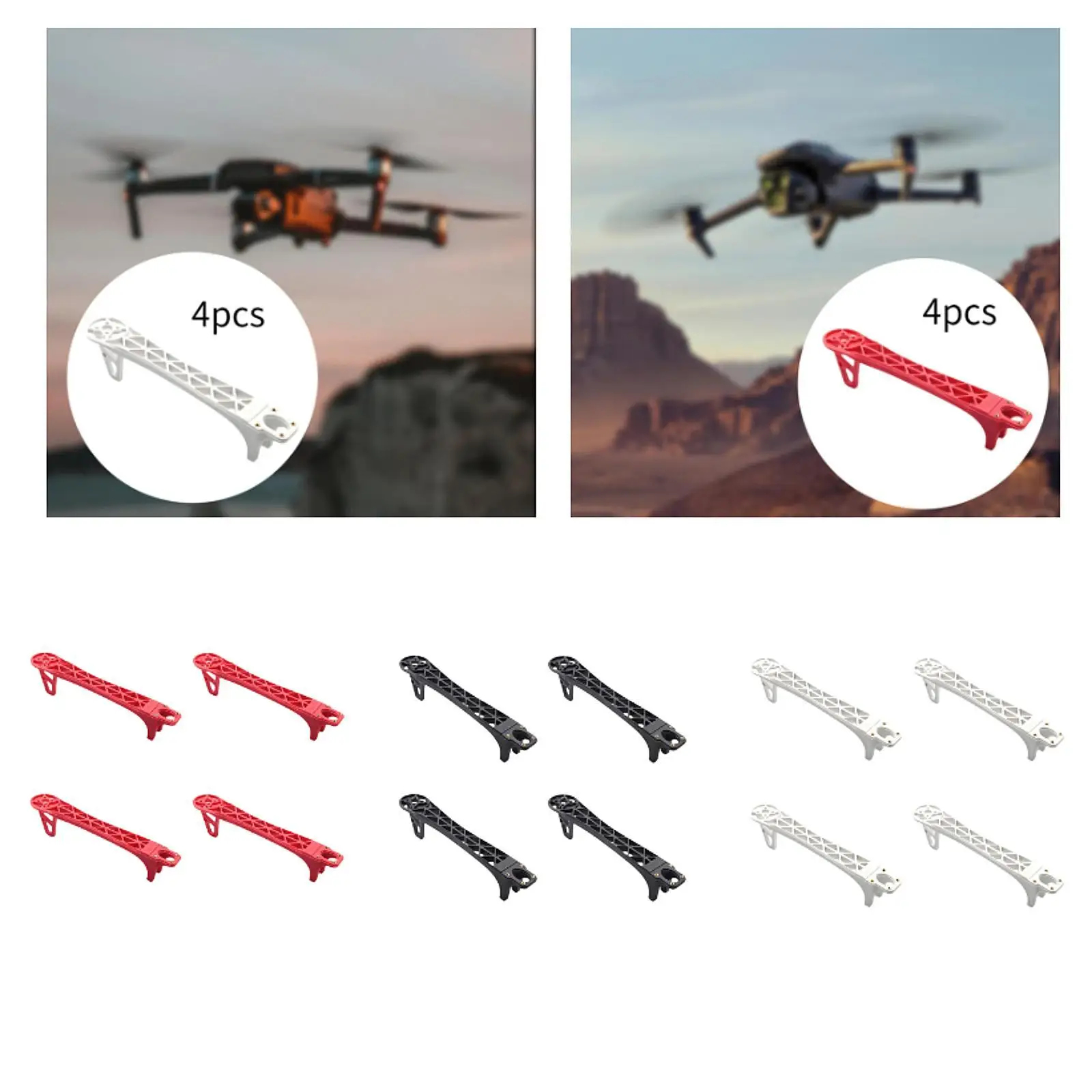 Kit de marco de cuadricóptero, piezas de Dron RC de 20cm, marcos de drones fáciles de montar, Kit de desmontaje de brazos de nailon para F450, modificación de 4 ejes