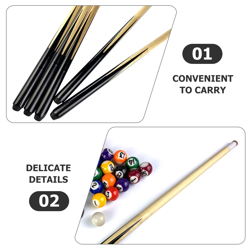 Tongkat Biliar Kayu Pendek untuk Konstruksi Kokoh Desain Portabel Meningkatkan Akurasi di Ruang Terbatas