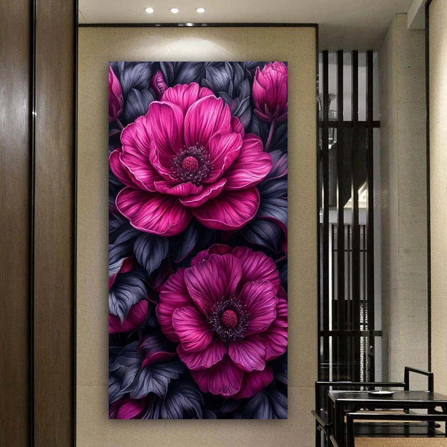 

Colorful Flowers Butterfly Large Size Diy Diamond Arts For Adults Painting New Collection Floral Full Mosaic Embroidery Picture